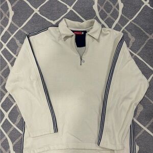 Vintage Cream Quarter Zip Sweater